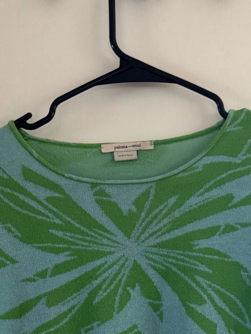 Paloma Wool Blue and Green Long Sleeve Graphic Tee - Picture 2 of 5